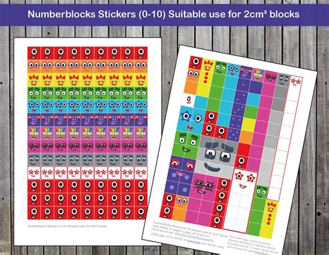 Numberblocks Faces 0 10 For 2cm Blocks Download These A4 Etsy Uk