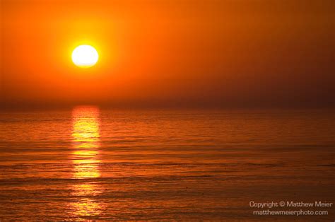 Sunset Orange Pacific Ocean 007882 Matthew Meier Photography