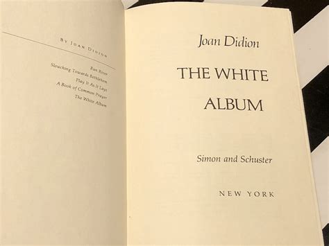 The White Album By Joan Didion 1979 First Edition Book