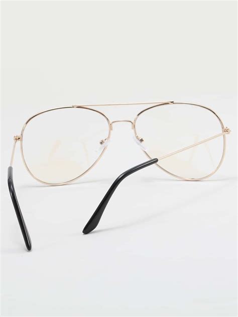 metal frame aviator eyeglasses shein uk