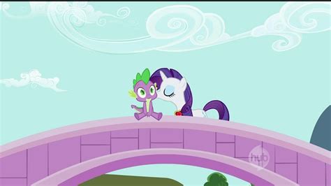 Rarity Calling Spike Her Hero And Gives Him A Kiss My Little Pony