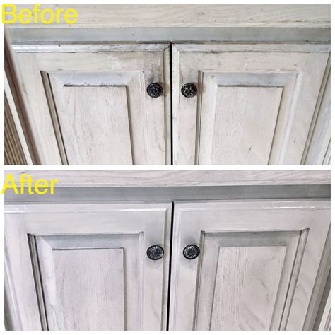 We repurposed the hardware from our st. pickled cabinets - REFINISHING