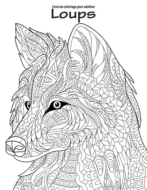 Mandala De Loup Mandala De Loup A Colorier Mandala Tete Loup 2