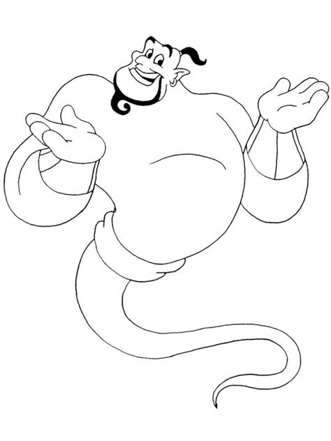 Genie Coloring Page Funny Coloring Pages