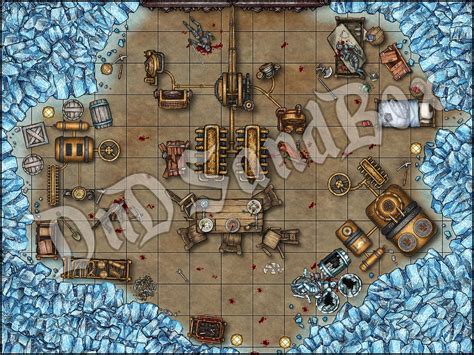 Ice Cave Battle Map Dnd Digital Map Roll20 Dungeons And Dragons Ttrpg