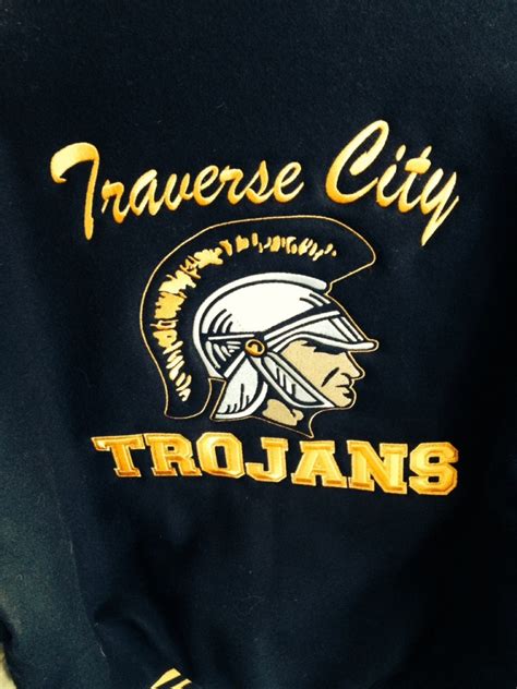 Traverse City Trojans Varsity Letterman Jacketthe Trophy Trolley