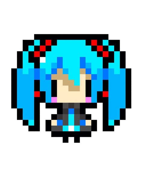 Hatsune Miku Pixel Art Vocaloid Amino