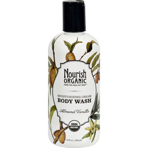 nourish organic body wash almond vanilla 10 fl oz organic body wash organic skin care