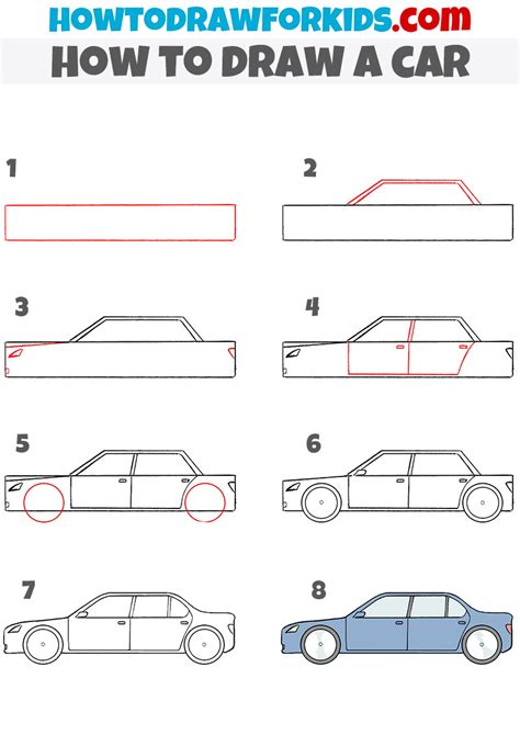 How To Draw A Car For Kids Easy Drawing Tutorial