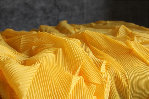 2020 Latest Fabric Yellow Pleated Fabric Special Pleated | Etsy