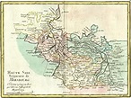 Kupferstich- Karte, v. Le Rouge, "Haute Saxe Seigneurie de Mersbourg ...