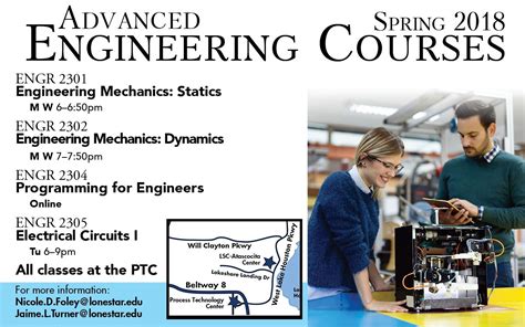 Take An Engineering Course In The Spring Of 2018 Lsckingwood