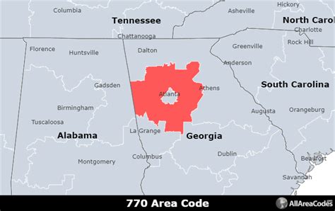 770 Area Code Location Map Time Zone And Phone Lookup