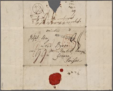 Autograph Letter Signed To Lord Byron 29 September 1816 Nypl Digital