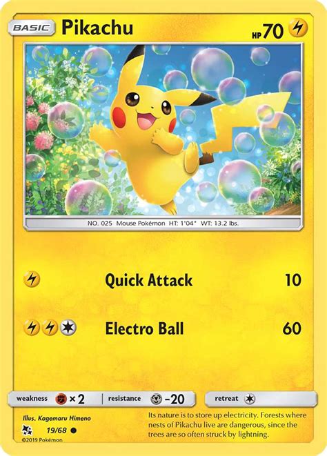 Pikachu 19 Hidden Fates 2019 Pokemon Card