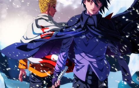 Wallpaper Sword Sasuke Naruto Blizzard Snow Katana