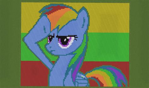 Rainbow Dash Salut To Lithuania Pixel Art Kaunas Minecraft Map