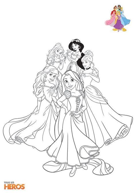 Toutes Les Princesses Disney Coloriage  Coloriage princesse, Coloriage