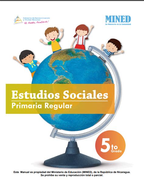 🥇【 Libro De Estudios Sociales 5 Quinto Grado Nicaragua