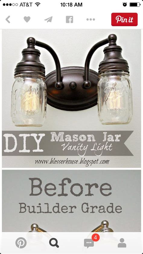 L Pot Mason Diy Mason Jar Crafts Mason Jars Mason Jar Lighting Diy