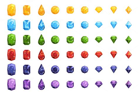 Gems Pack Pixel Art Games Gems Pixel Art