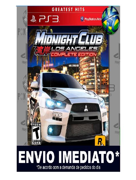 Midnight Club Los Angeles Complete Edition Para Ps3 Jogo Em Mídia
