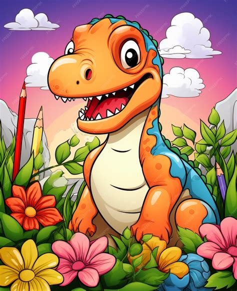 Premium Ai Image Dinosaur Coloring Book For Kids