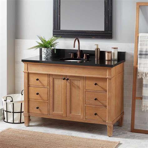 48 Unfinished Mission Hardwood Vanity For Undermount Sink 7 Drawers