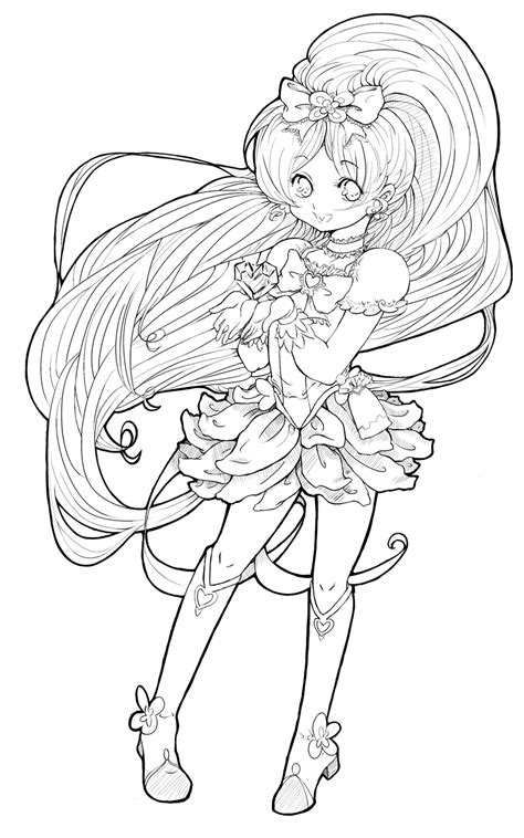 These unicorn coloring pictures can be colored pink, blue, black and even multicolored. HaatoKyacchi PuriKyua by sailorpalin.deviantart.com on ...
