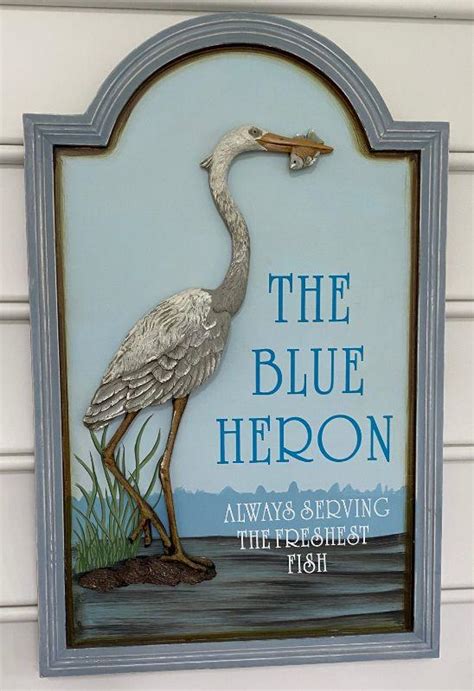 Lot 28 The Blue Heron Sign