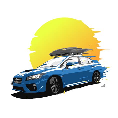 Digital car art illustration of my 2016 Subaru WRX Impreza. | Subaru, Wrx, Subaru wrx