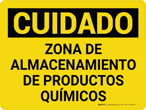 Cuidado Zona De Almacenamiento De Productos Químicos Peligrosos