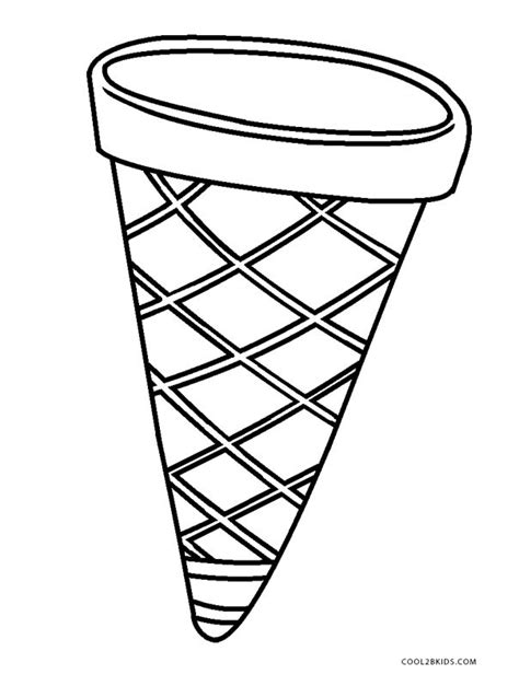 Ice Cream Cone Coloring Sketch Coloring Page