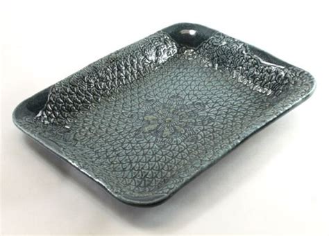 Ceramic Sushi Plate Tray Rectangular Plate In Slate