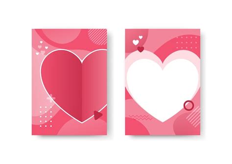 Premium Vector Valentines Day Greeting Cards Template Vector
