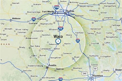 Map Of Waco Texas Map Of The World