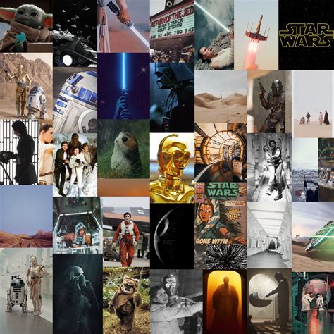 40 Pcs Printed Star Wars Aesthetic Photo Wall Collage Roomdorm Decor