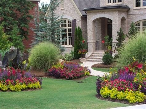 Gallery Lovely Yard Landscaping Designs Ideas Red Purple Yellow Flower