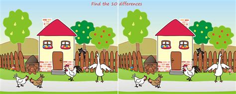 Spot The Differences Printable House