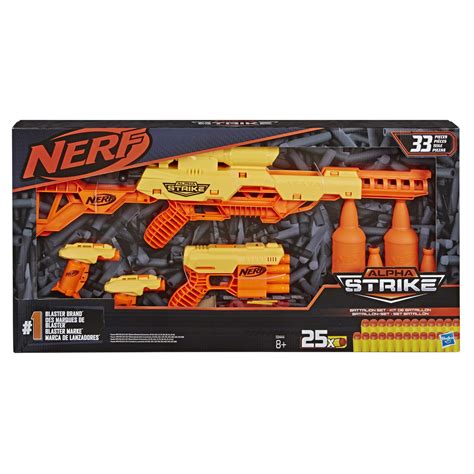 Nerf Alpha Strike Battalion Set Includes 4 Blasters 4 Half Targets