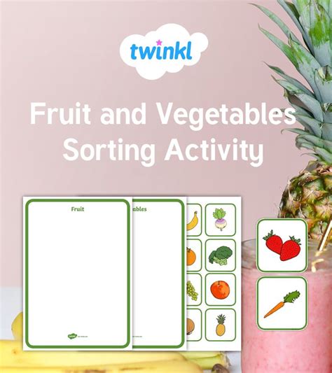 Fruit And Vegetables Sorting Activity Sorting Activity Lessons
