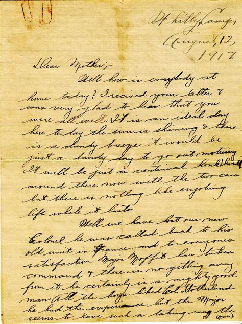 Gallery For World War 1 Letters