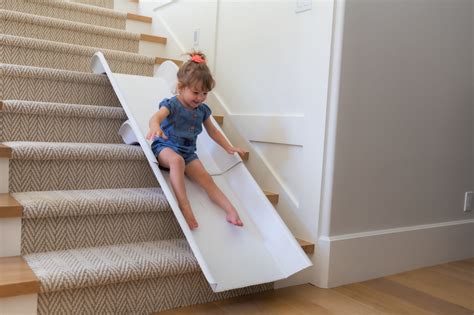 Stairslide A Semi Permanent Childrens Slide For Indoor Stairs