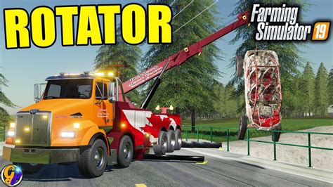 Fs19 Rotator Tow Truck 555000 Tow Truck Farming Simulator 19 Youtube