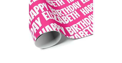 Personalized Name Happy Birthday Wrapping Paper