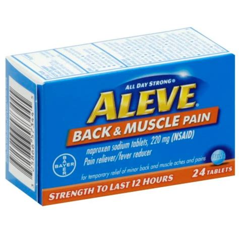 Aleve Back And Muscle Pain 12 Hour Tablets 24 Ea Pack Of 2 Walmart