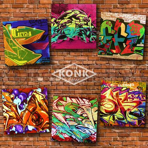 12 Graffiti Art Digital Scrapbook Papers  300 Dpi 12x12 Etsy