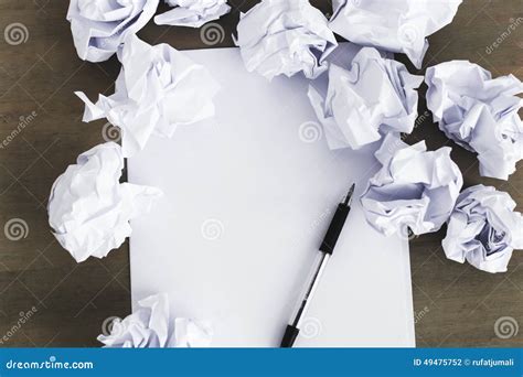 White Paper On The Table Stock Photo Image Of Mistake 49475752
