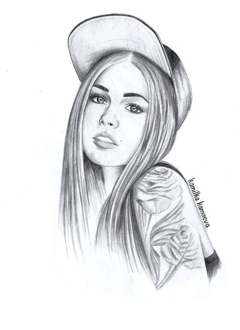 Art Cute Drawing Girl Image 2582183 By Tinista On Drawings Cool Drawings