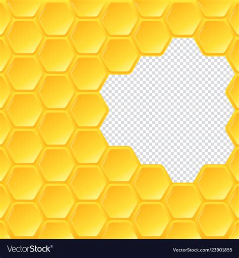 Hexagon Honeycomb On Transparent Background Vector Image